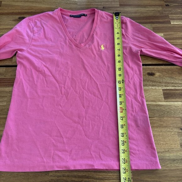 Ralph Lauren Sport Womens Babydoll Long Sleeve Top Size Medium Pink Preppy Y2K - Picture 11 of 11